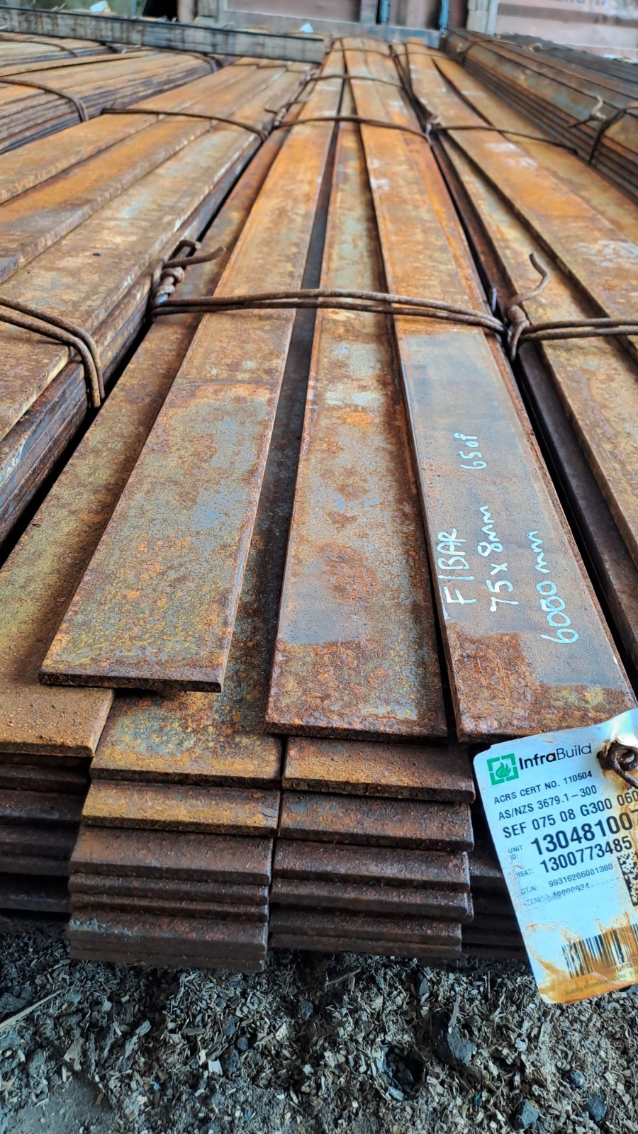 FLAT BAR 75 x 8 (Surplus Uncertified)